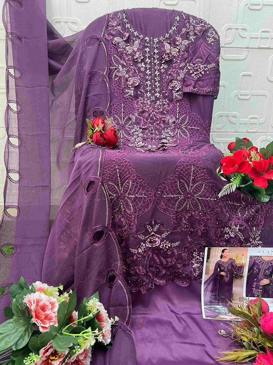 ELAN LAWN STUDIO E-63 Chiffon Heavy Embroidery Pakistani Suit
