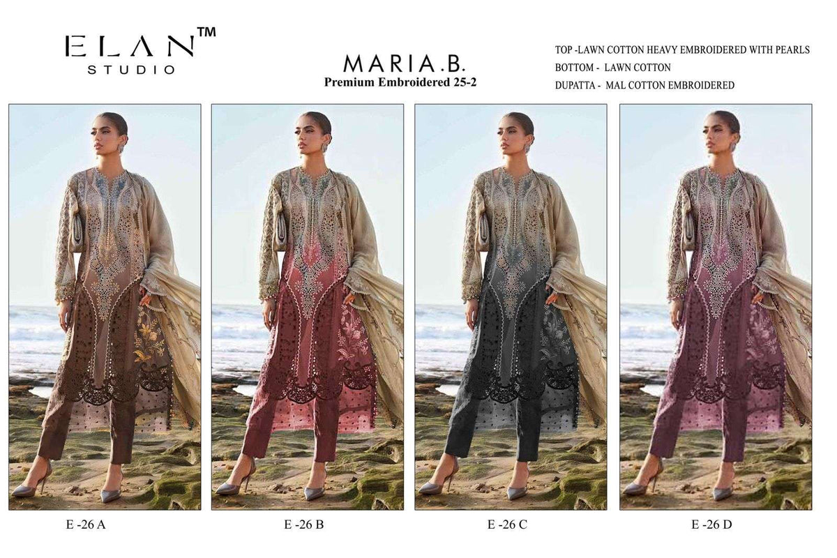 Elan Lawn Studio E - 26 Dress Material - Amrah Wholesale