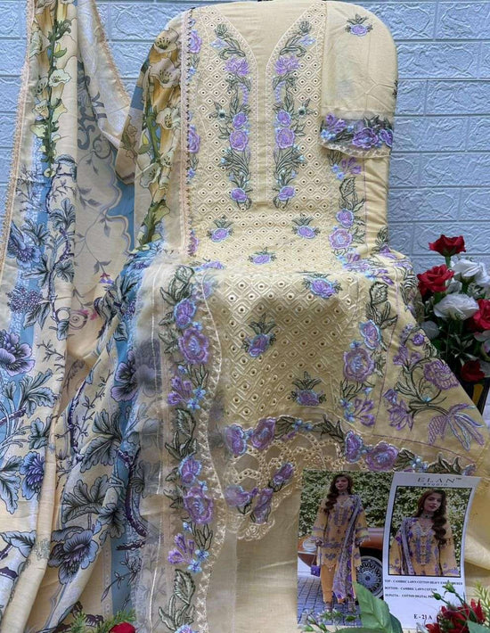 Elan Studio E - 21 ABCD Cambric Lawn Cotton Pakistani Suit - Amrah Wholesale