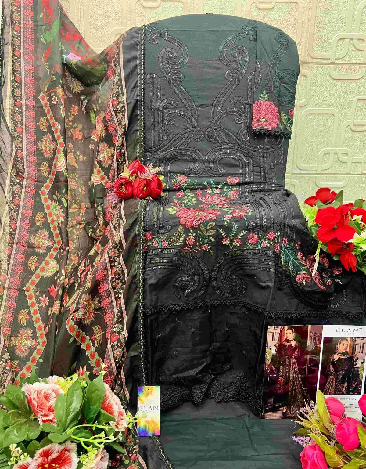 Elan Studio E - 32 Abcd Cambric Lawn Cotton Pakistani Suit - Amrah Wholesale