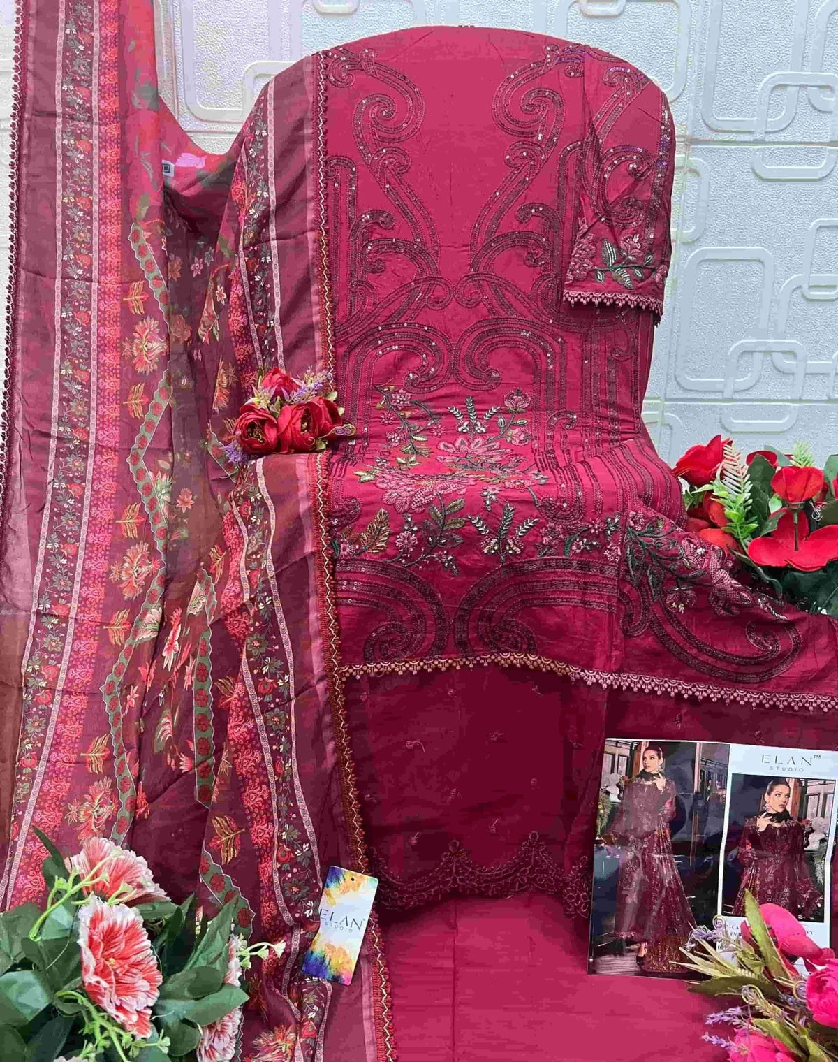 Elan Studio E - 32 Abcd Cambric Lawn Cotton Pakistani Suit - Amrah Wholesale
