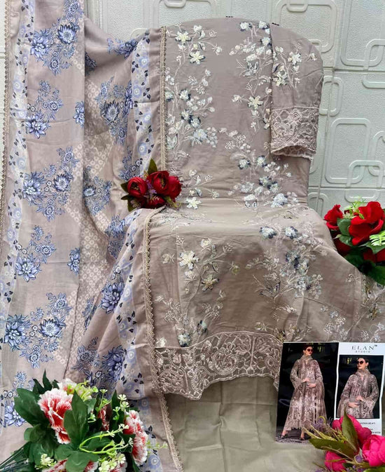 Elan Studio E - 34 ABCD Cambric Lawn Cotton Pakistani Suit - Amrah Wholesale