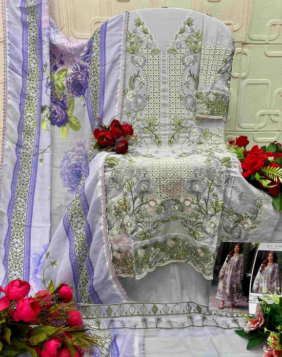 Elan Studio E - 37 ABCD Cambric Lawn Cotton Pakistani Suit - Amrah Wholesale