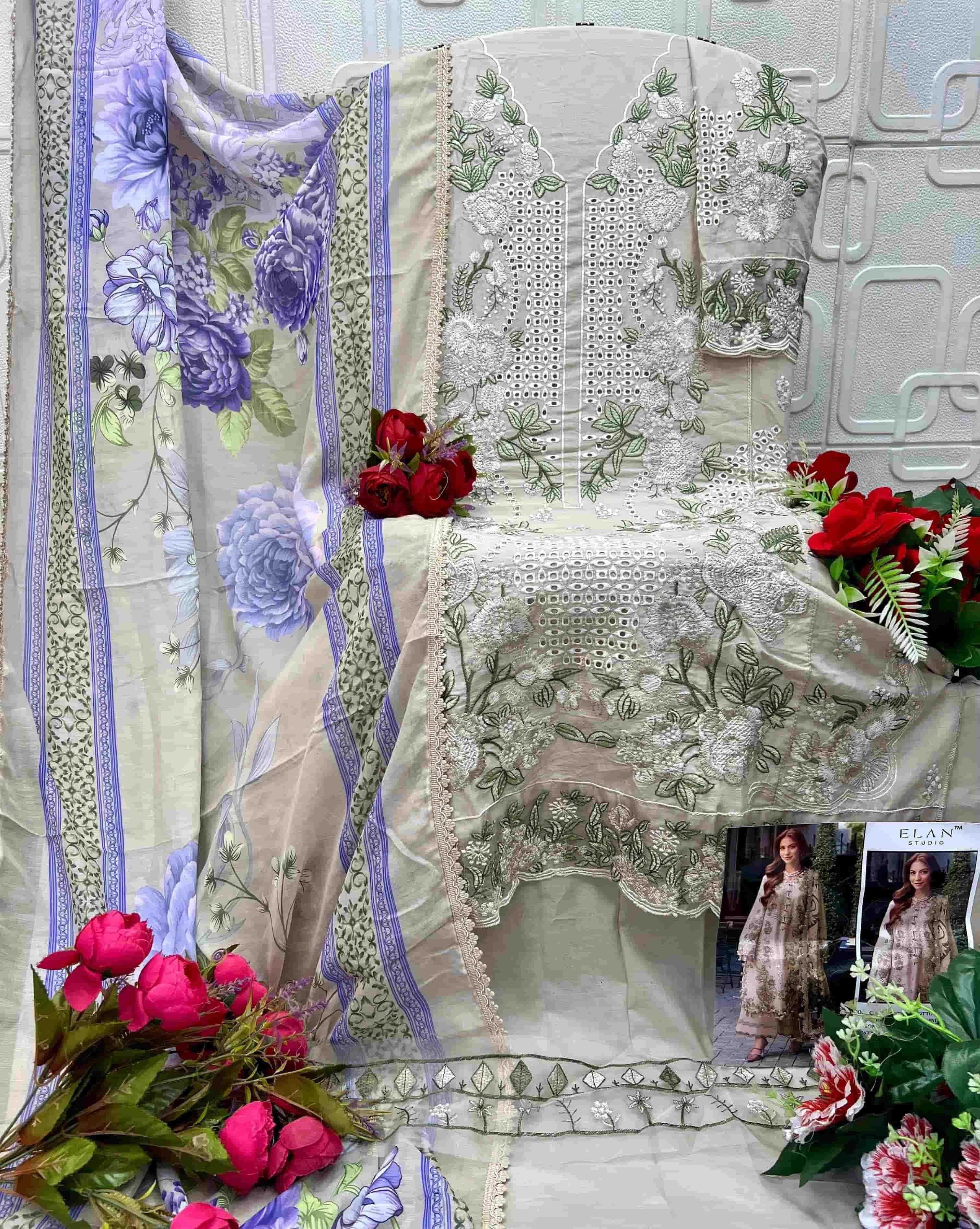Elan Studio E-37 ABCD Cambric Lawn Cotton Pakistani Suit
