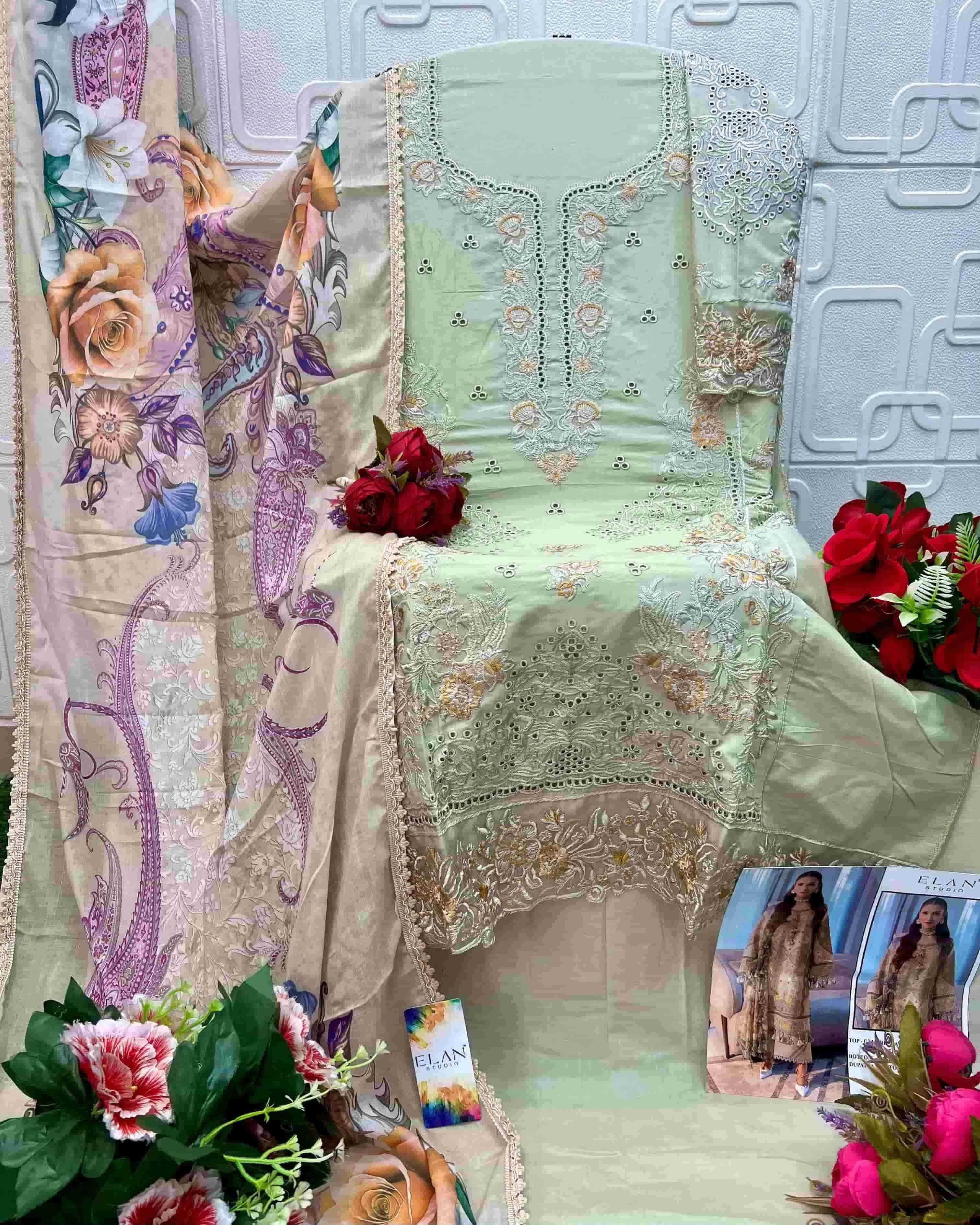 Elan Studio E-36 Abcd Cambric Lawn Cotton Pakistani Suit