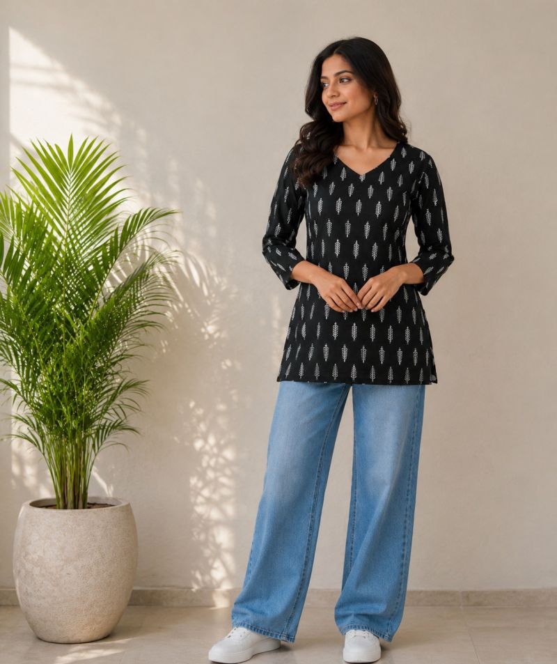 Emily 204 Cotton Printed Short Kurti