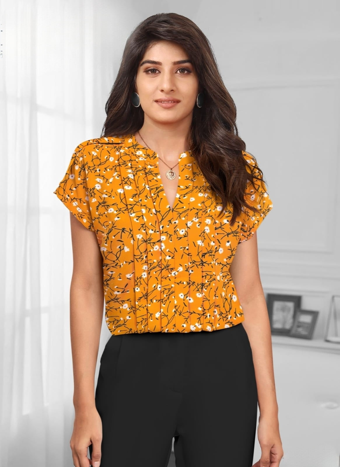 Emily 5161 Cotton Blended Printed Tops Collection