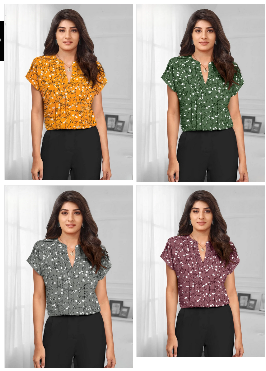Emily 5161 Cotton Blended Printed Tops Collection