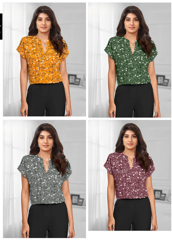 Emily 5161 Cotton Blended Printed Tops Collection