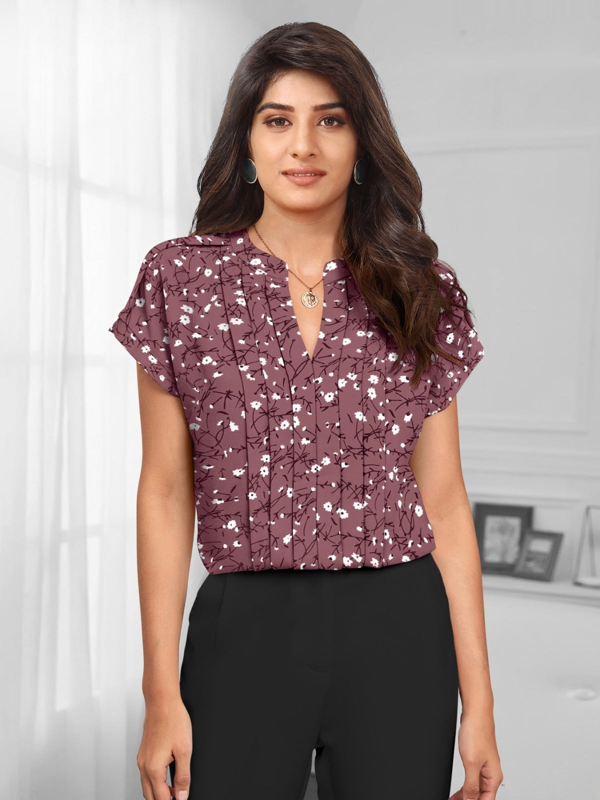 Emily 5161 Cotton Blended Printed Tops Collection
