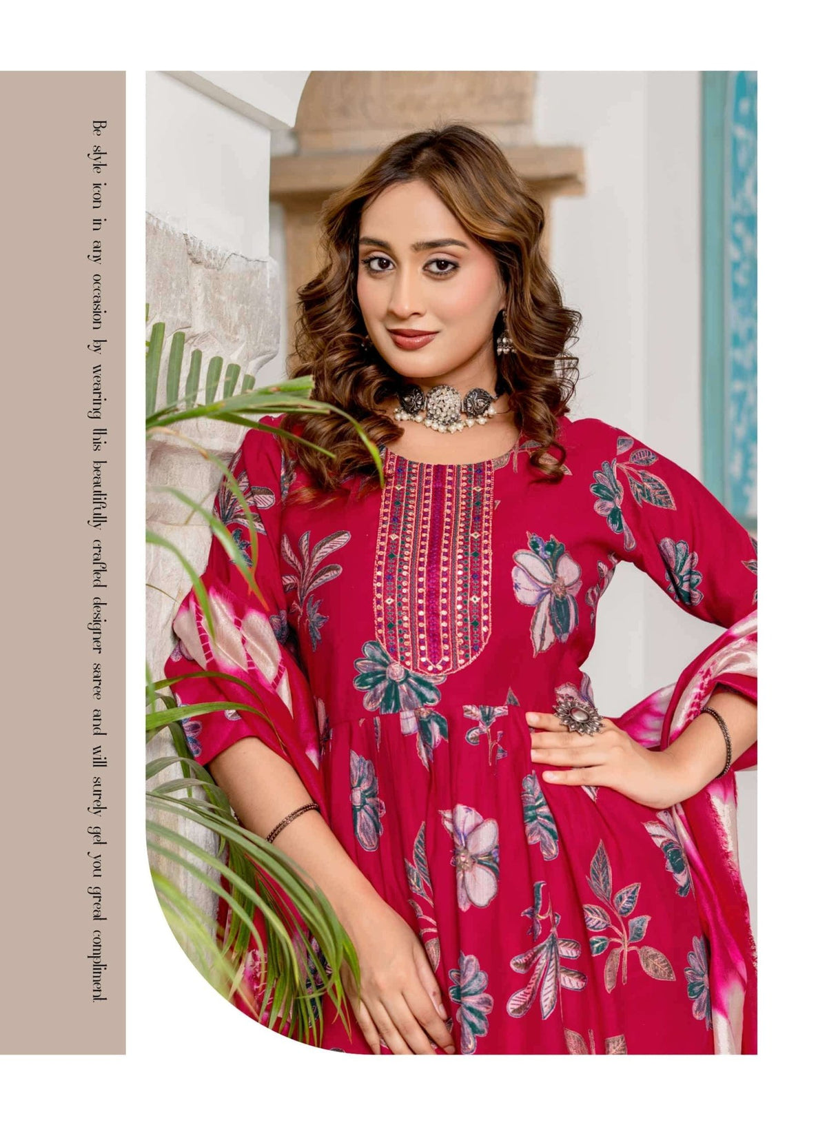 Erraha Amayra Vol 7 Foil Print Kurti Pant Dupatta Set - Amrah Wholesale
