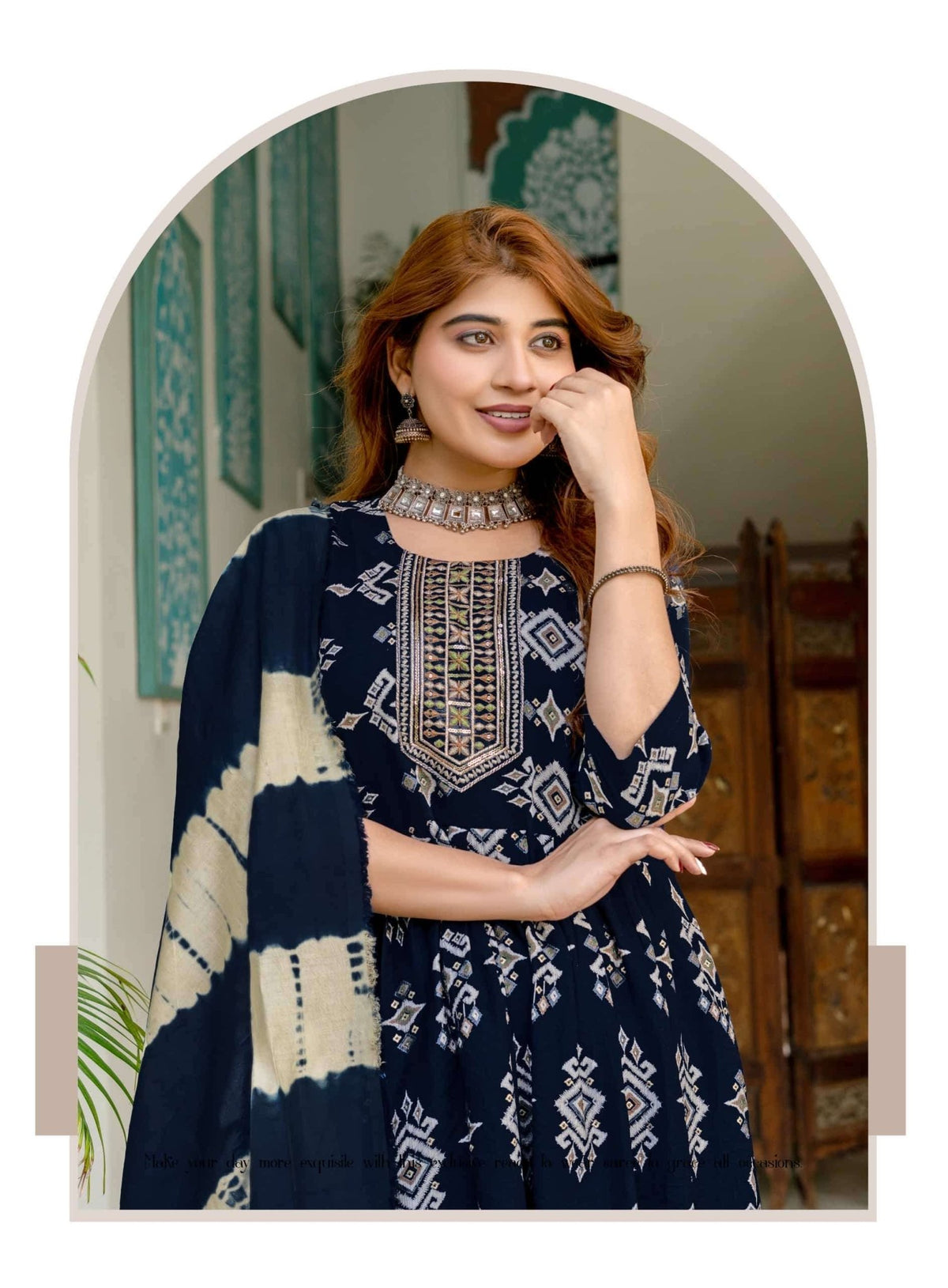Erraha Amayra Vol 7 Foil Print Kurti Pant Dupatta Set - Amrah Wholesale