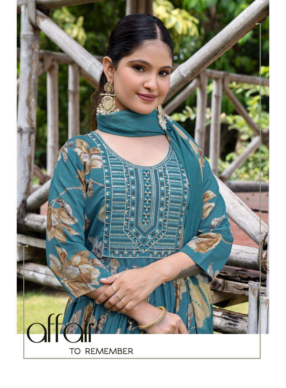 Erraha Amayra Vol 8 Vetican Foil Print Top Bottom Dupatta Set