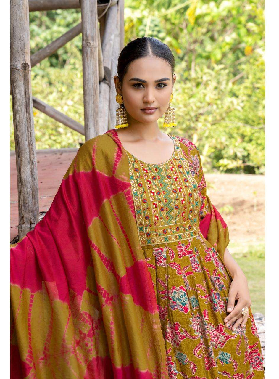 Erraha Amayra Vol 8 Vetican Foil Print Top Bottom Dupatta Set