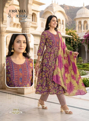 Erraha Kritika Vol 1 Two Tone Foil Print 3 Piece Suit