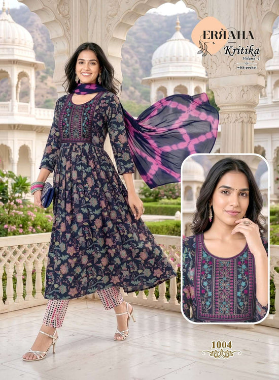 Erraha Kritika Vol 1 Two Tone Foil Print 3 Piece Suit