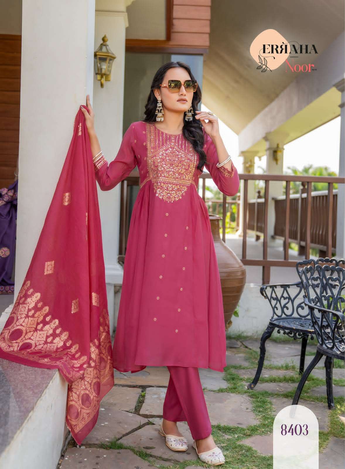 Erraha Noor Vol 1 Premium Chanderi Salwar Suit Set - Amrah Wholesale