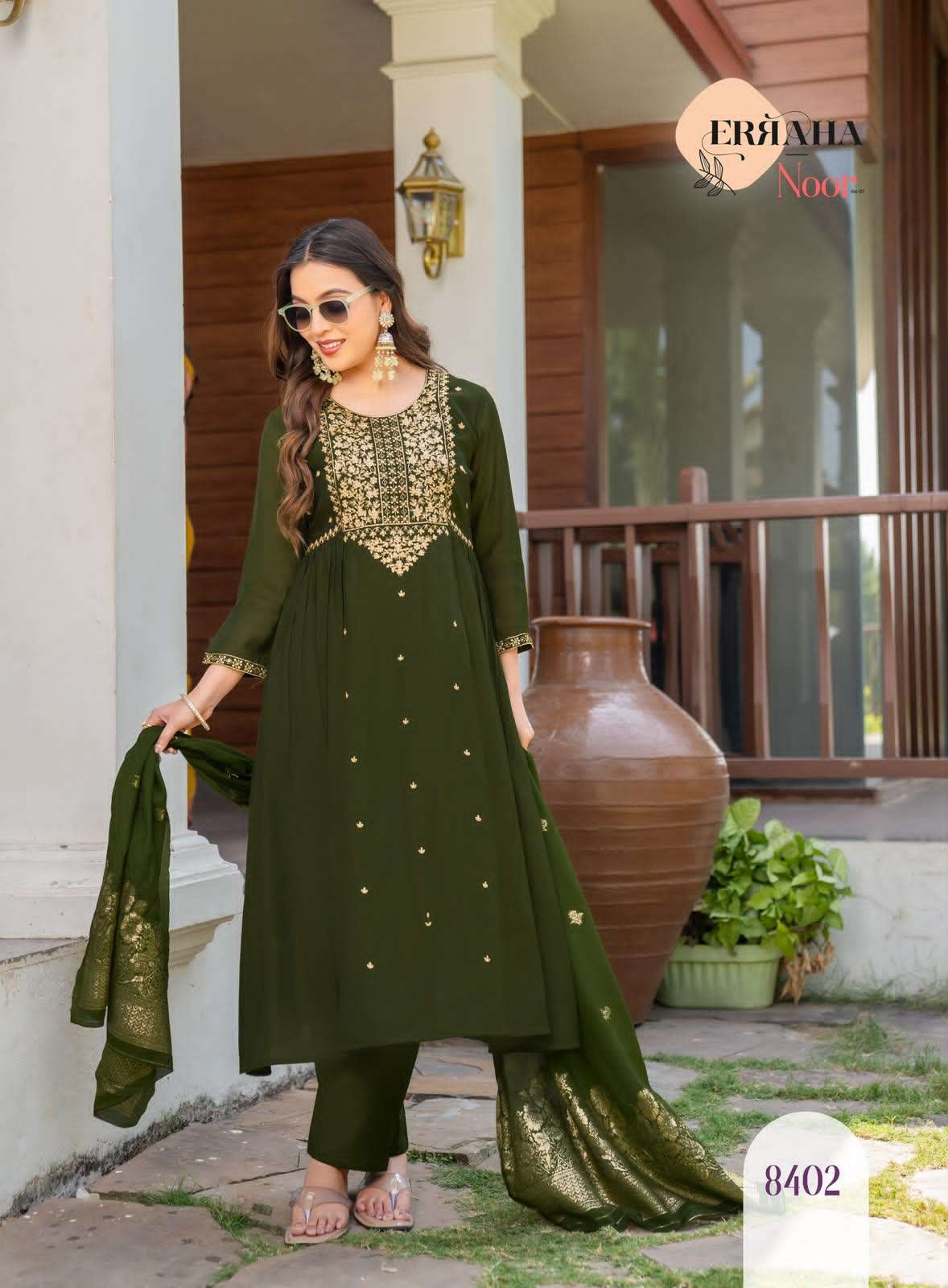 Erraha Noor Vol 1 Premium Chanderi Salwar Suit Set - Amrah Wholesale