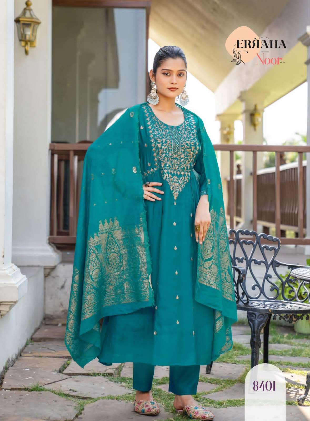 Erraha Noor Vol 1 Premium Chanderi Salwar Suit Set - Amrah Wholesale