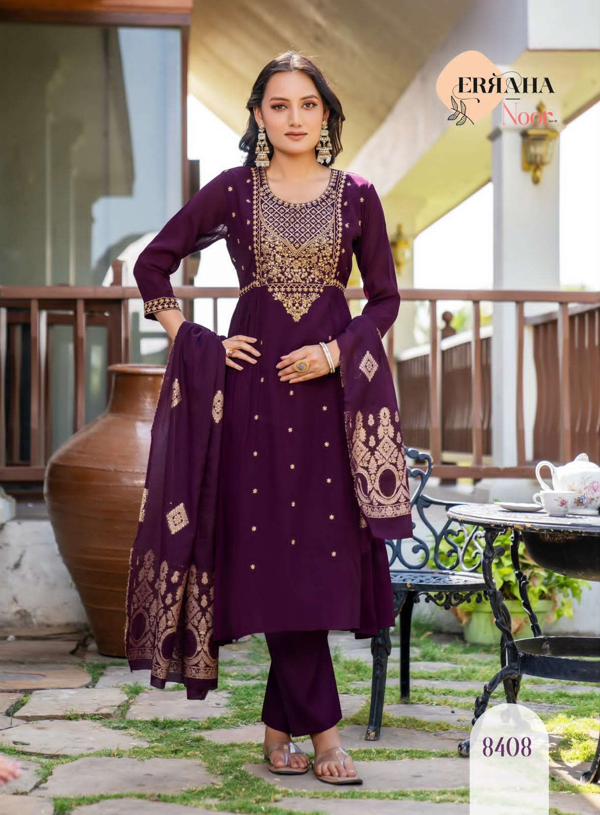 Erraha Noor Vol 1 Premium Chanderi Salwar Suit Set - Amrah Wholesale
