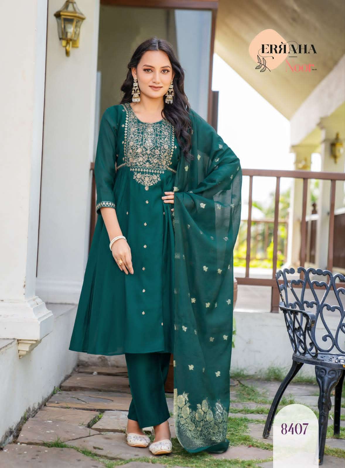 Erraha Noor Vol 1 Premium Chanderi Salwar Suit Set - Amrah Wholesale