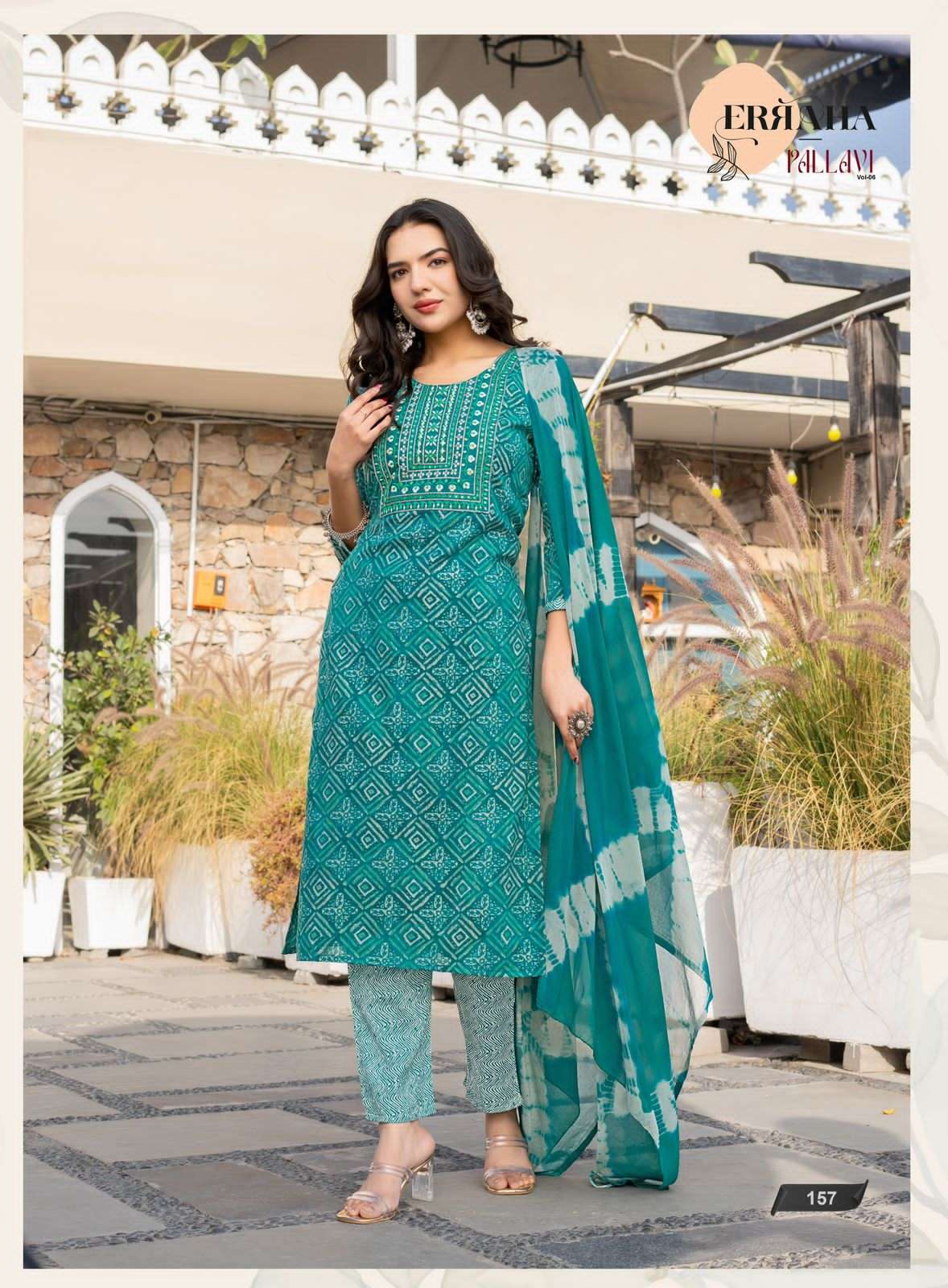 Erraha Pallavi Vol 6 Rayon Kurti Pant Dupatta Set - Amrah Wholesale