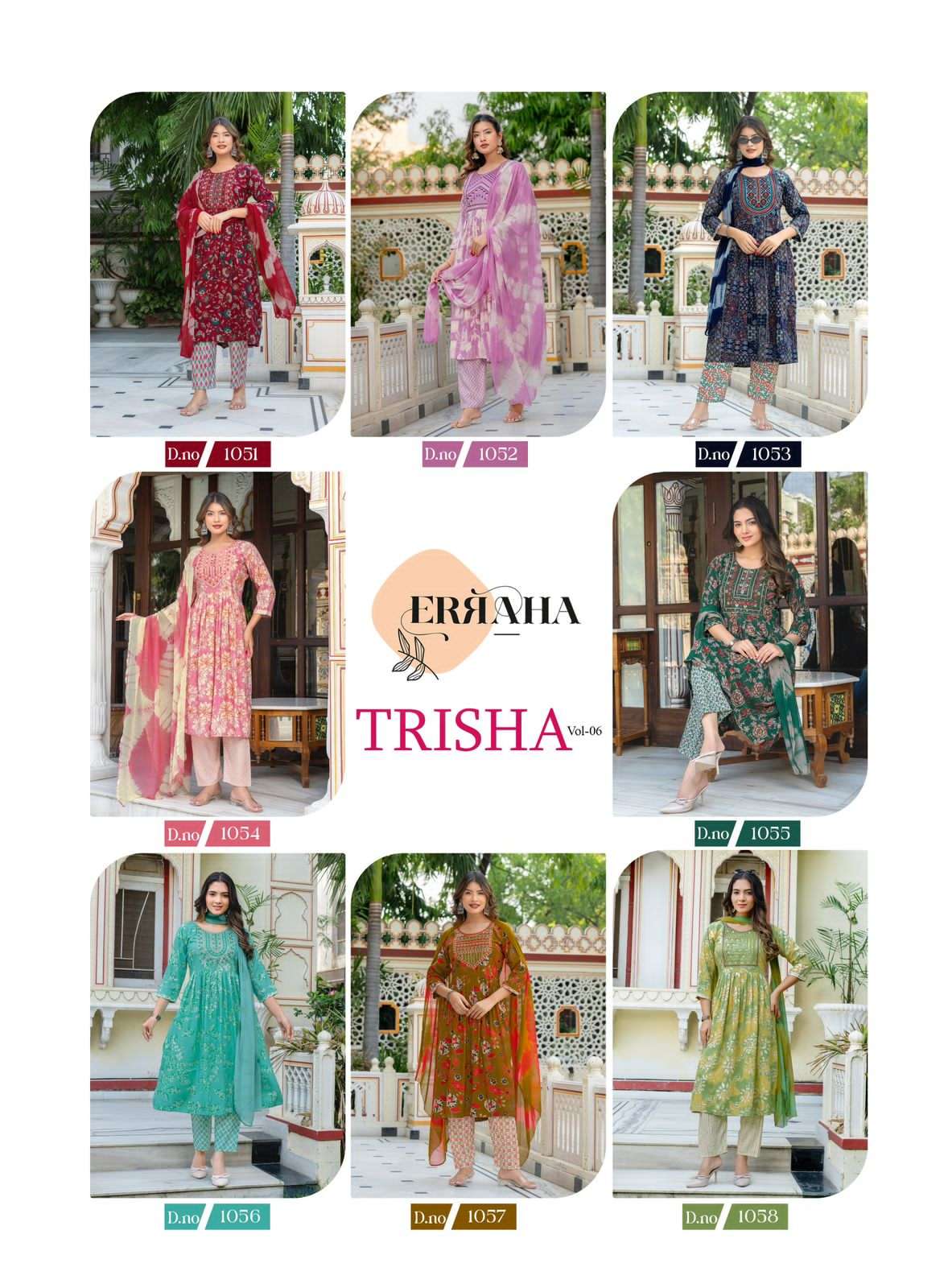 Erraha Trisha Vol 6 Rayon Salwar Suit Set - Amrah Wholesale