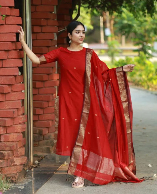 F Mahi 10 Kanchi Cotton Jacquard Printed Kurti Set