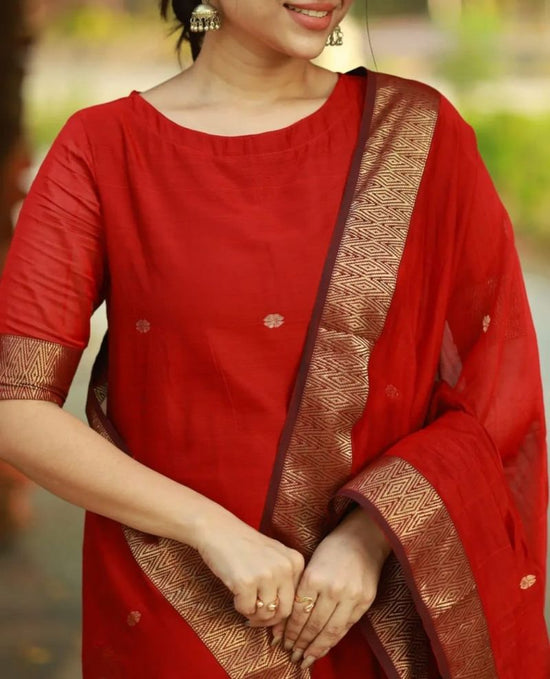 F Mahi 10 Kanchi Cotton Jacquard Printed Kurti Set