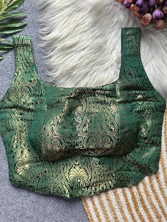 Fab 230 Satin Silk Jacquard Blouse