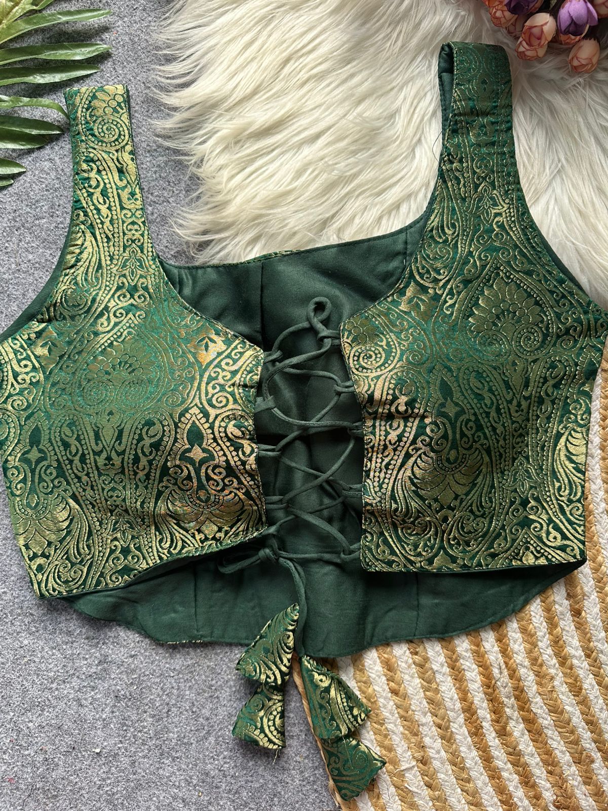 Fab 230 Satin Silk Jacquard Blouse