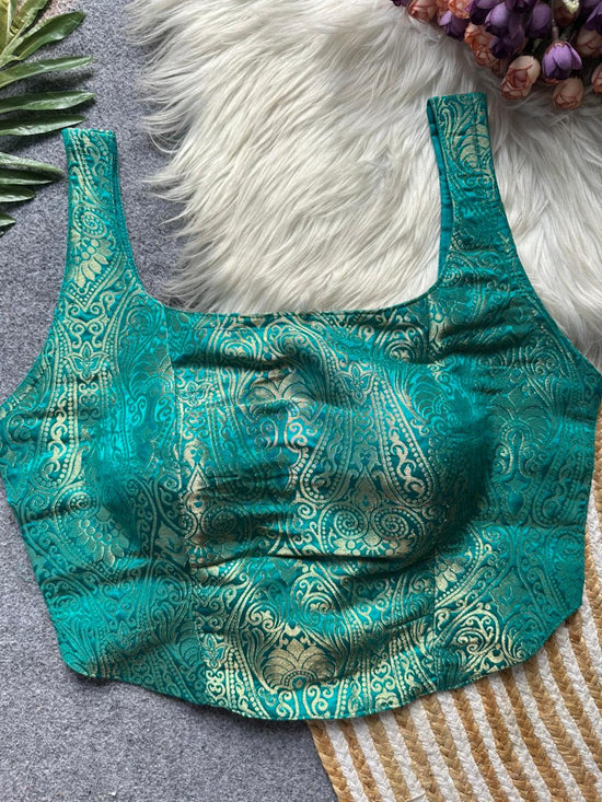 Fab 230 Satin Silk Jacquard Blouse