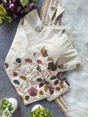 Fab Khadi Pipe Vol 1 Embroidered Blouse