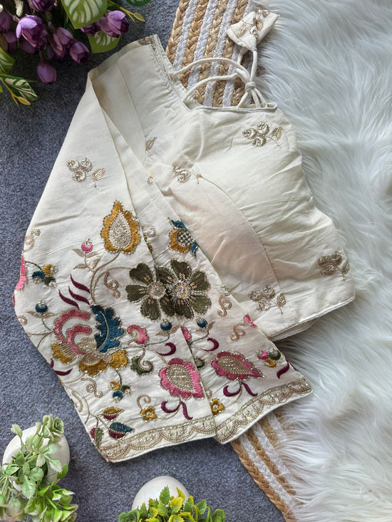 Fab Khadi Pipe Vol 1 Embroidered Blouse