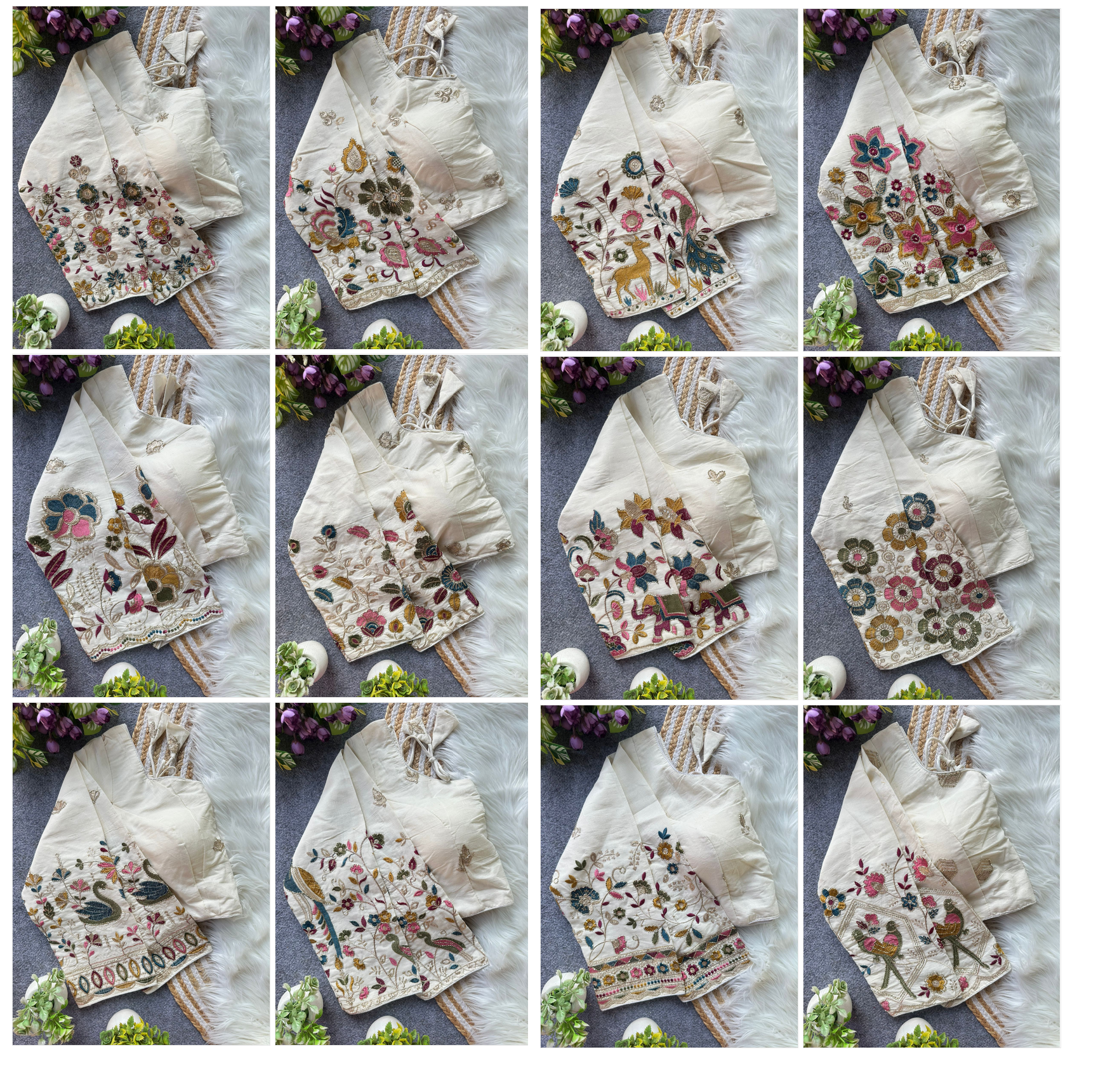 Fab Khadi Pipe Vol 1 Embroidered Blouse
