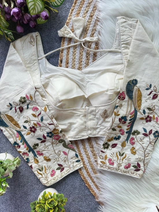 Fab Khadi Pipe Vol 1 Embroidered Blouse