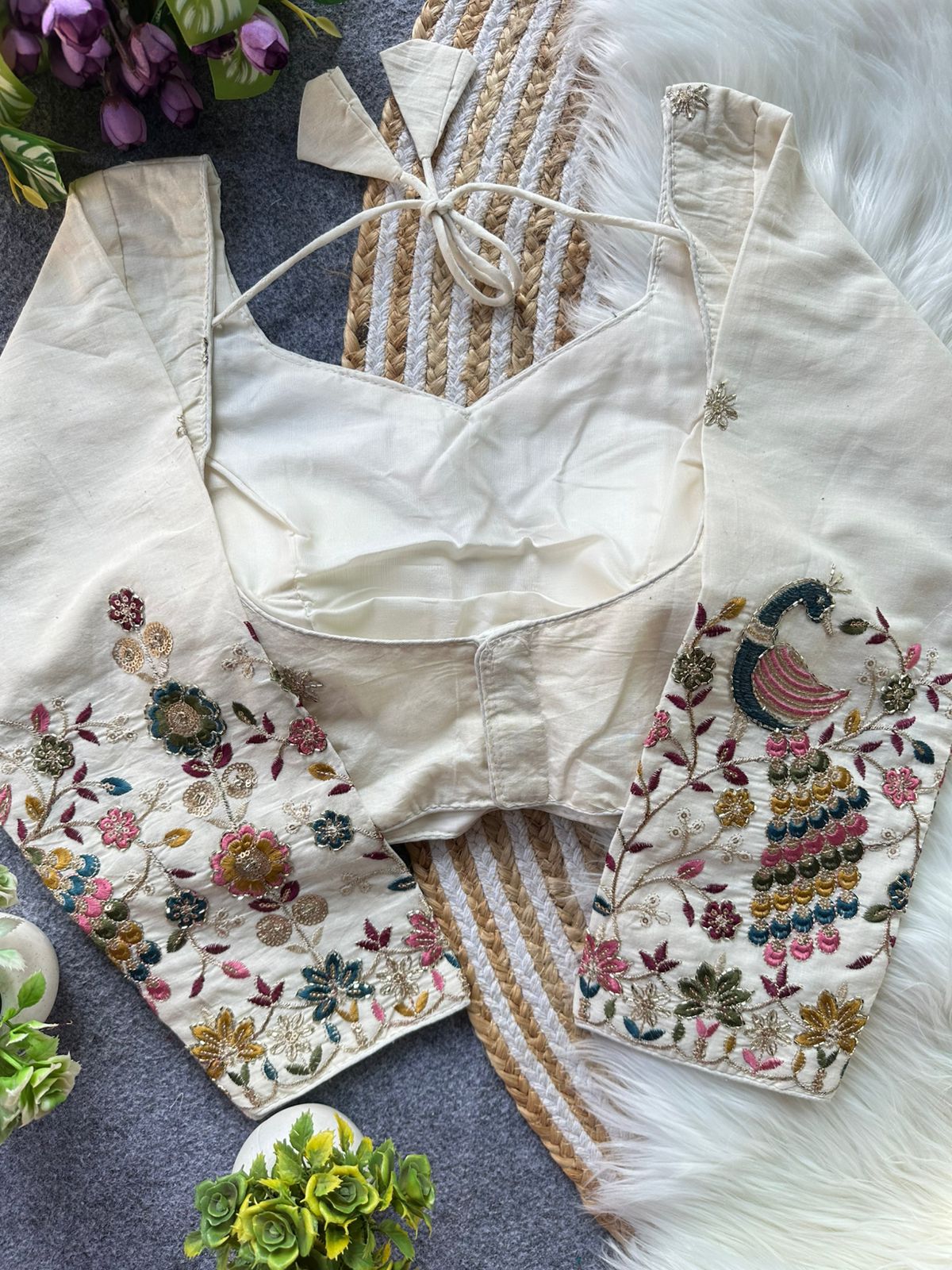 Fab Khadi Pipe Vol 1 Embroidered Blouse
