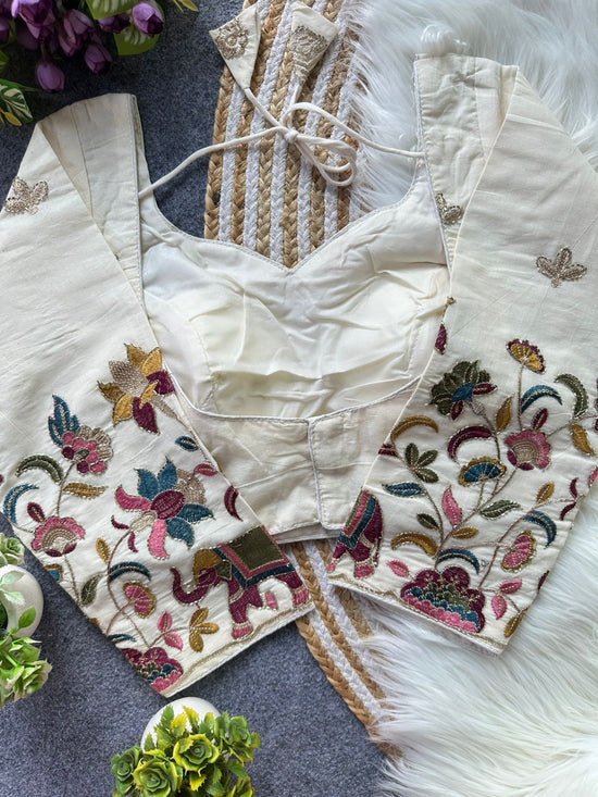 Fab Khadi Pipe Vol 1 Embroidered Blouse