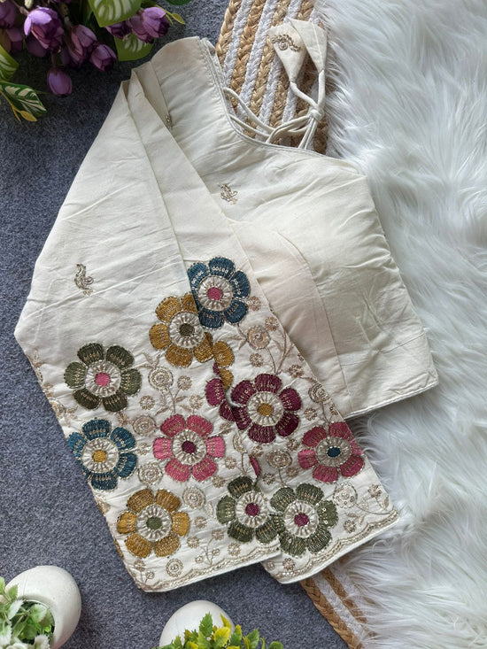Fab Khadi Pipe Vol 1 Embroidered Blouse