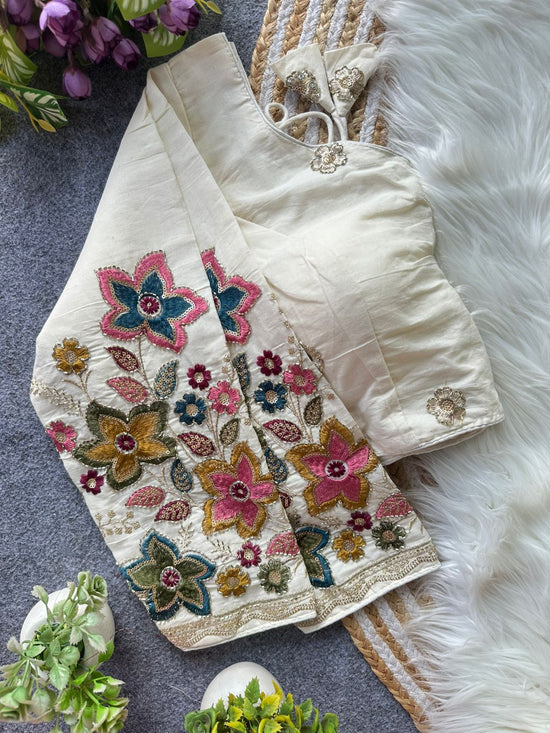 Fab Khadi Pipe Vol 1 Embroidered Blouse