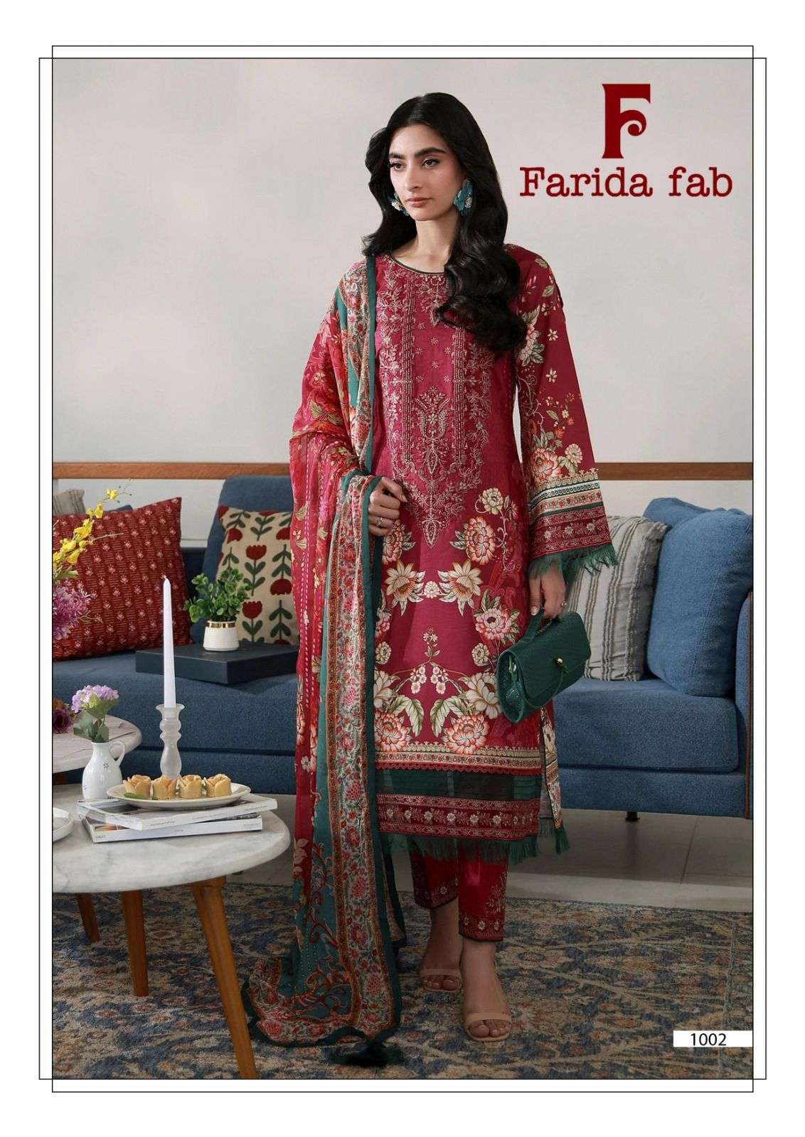 Farida Fab Charizma 1001 To 1006 Cotton Pakistani Suit