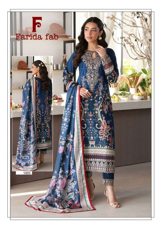 Farida Fab Charizma 1001 To 1006 Cotton Pakistani Suit