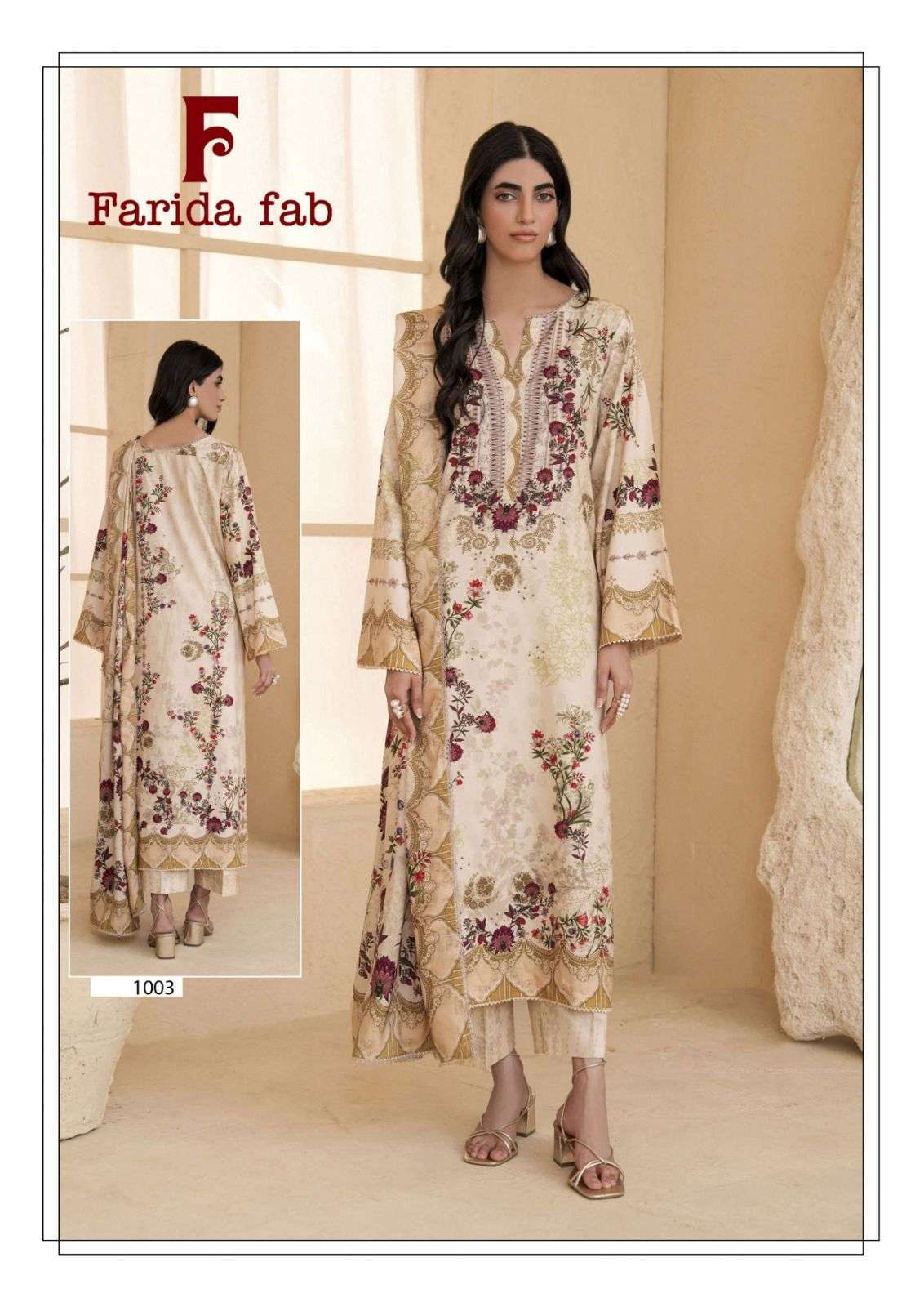 Farida Fab Charizma 1001 To 1006 Cotton Pakistani Suit