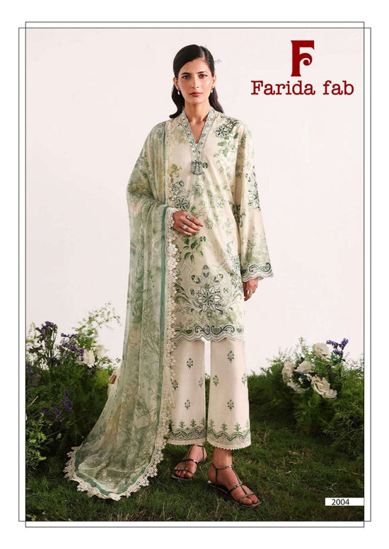 Farida Fab Charizma Vol-2 Cotton Unstitched Pakistani Suit