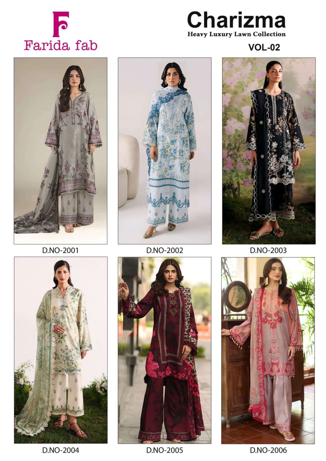 Farida Fab Charizma Vol-2 Cotton Unstitched Pakistani Suit