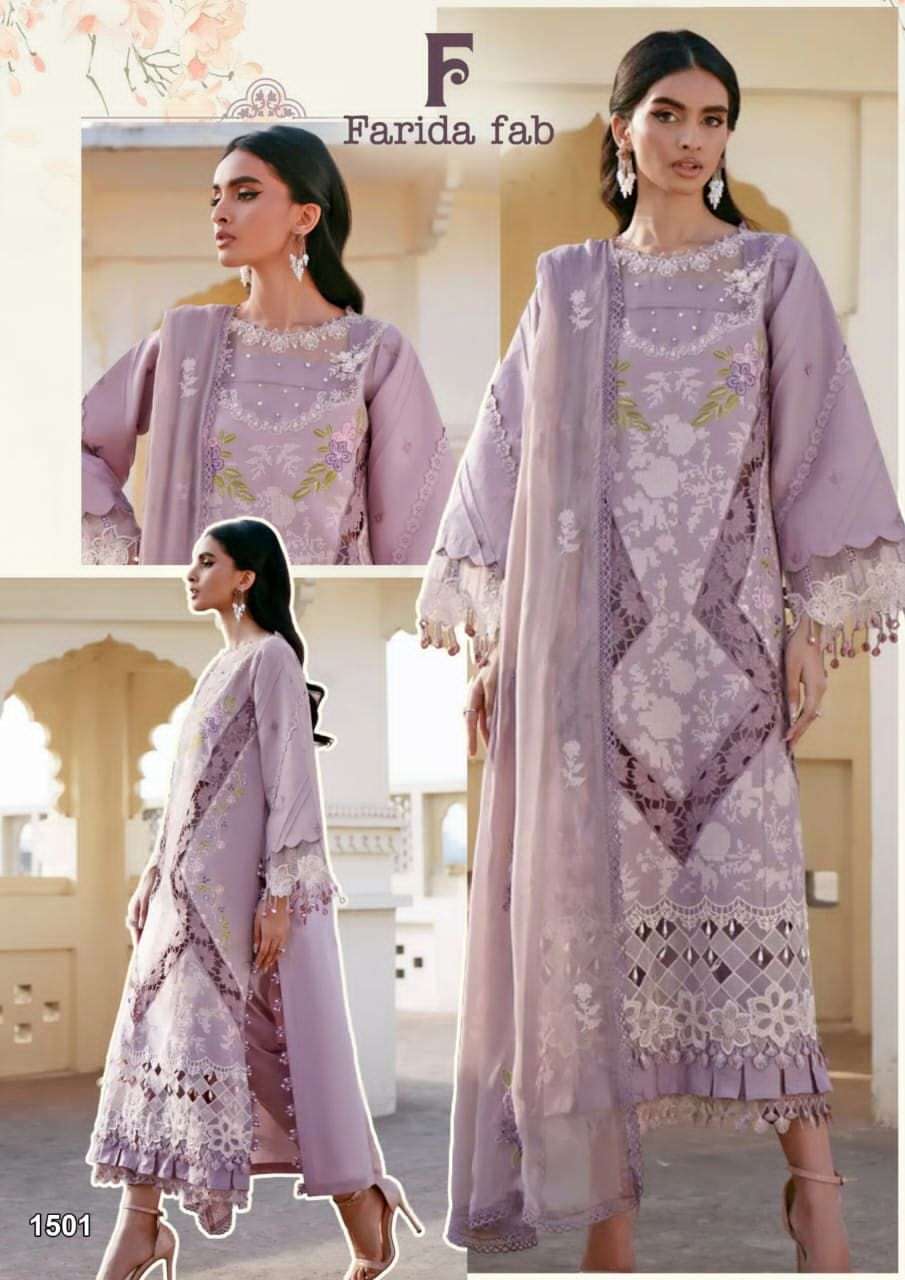 Farida Fab Crimson Vol 15 Pure Cotton Pakistani Suit - Amrah Wholesale