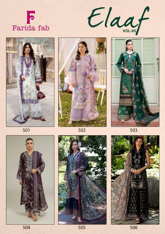 Farida Fab Elaaf Vol-5 Cotton Printed Pakistani Suit