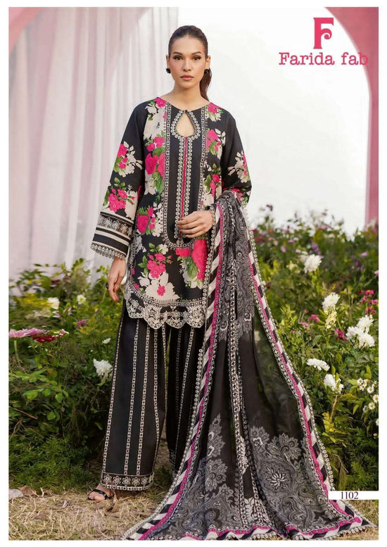FARIDA FAB MARIA B VOL-11 Cotton Embroidered Pakistani Suit Set