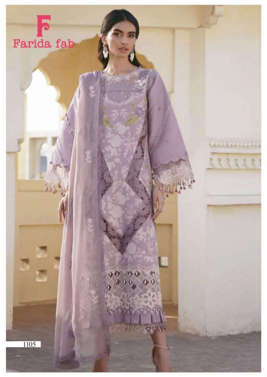 FARIDA FAB MARIA B VOL-11 Cotton Embroidered Pakistani Suit Set