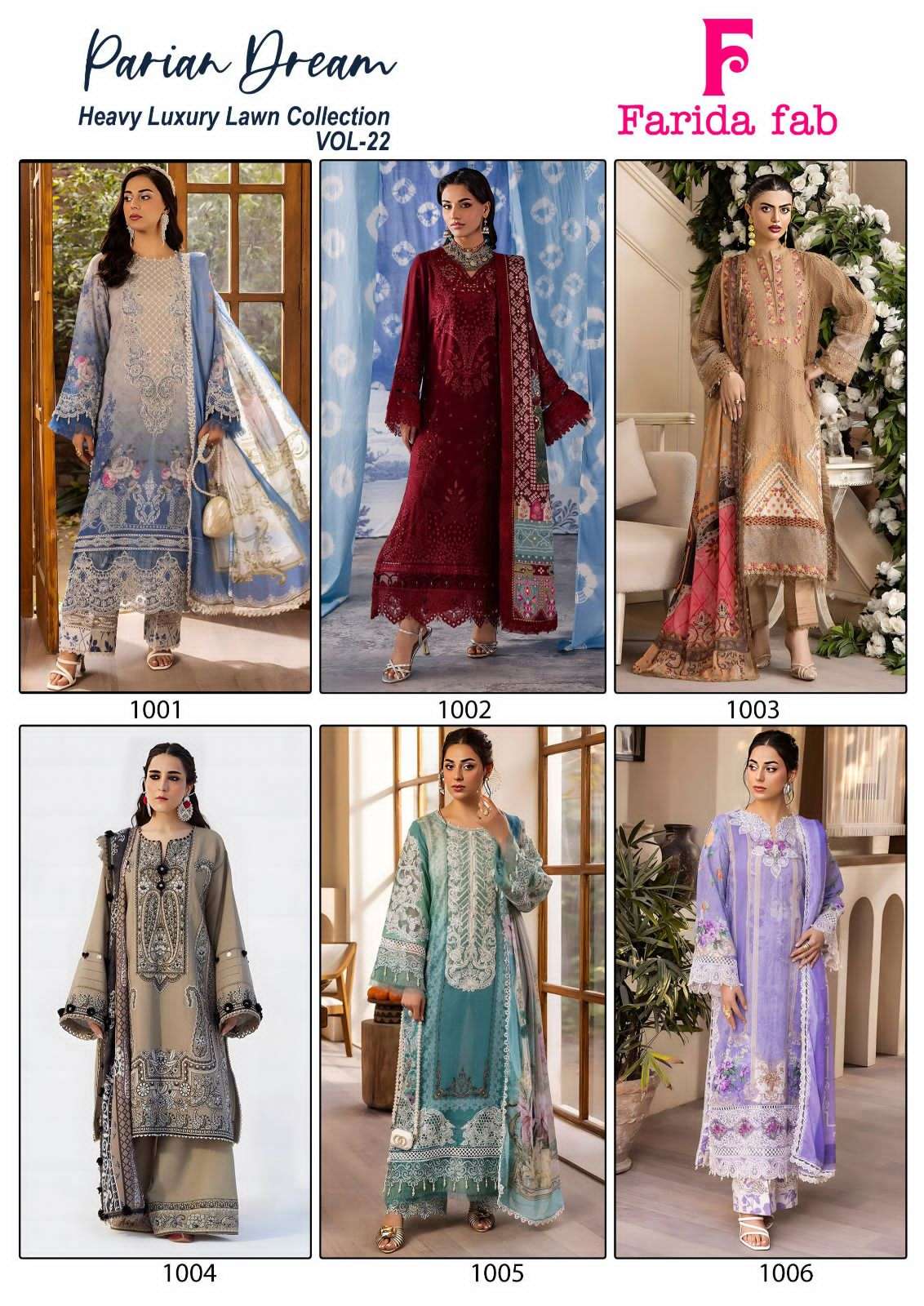 Farida Fab Parian Dream Vol 22 Cotton Printed Dress Material - Amrah Wholesale